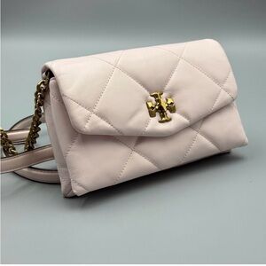 Tory Burch Blush Quilted Leather Chain Crossbody